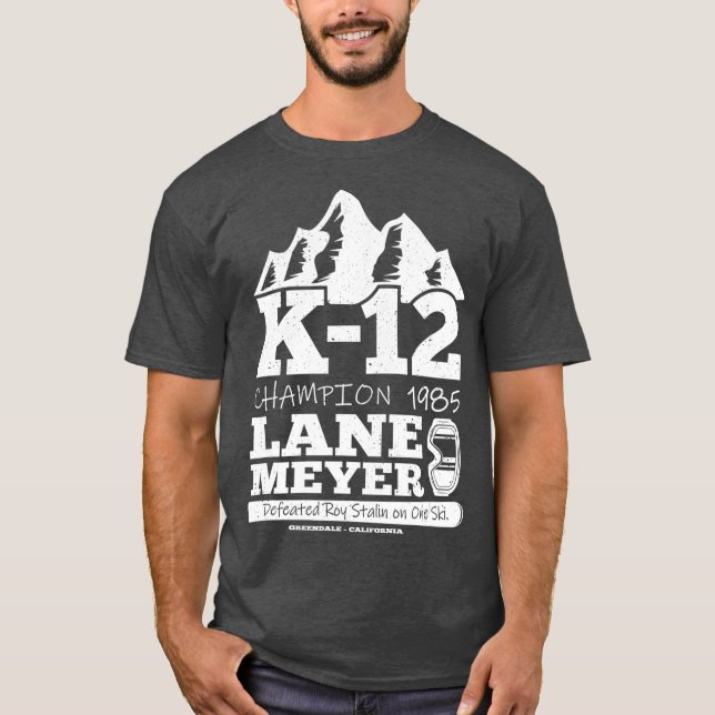 T-SHIRT LANE MEYER K12 CHAMPION T SKI SPORT CADEAU (Devant)