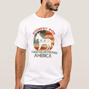 T-shirt L'Âne Pox La Maladie Détruisant L'Amérique Drôle U
