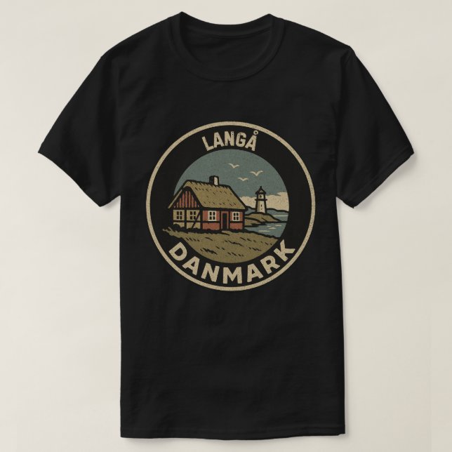 T-shirt Langå, Danemark Danmark (Design devant)