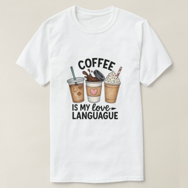 T-shirt Langage de l'amour. (Design devant)