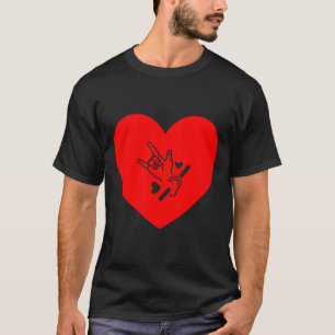 T-shirt Langage des signes de la main du cœur d'amour Sens