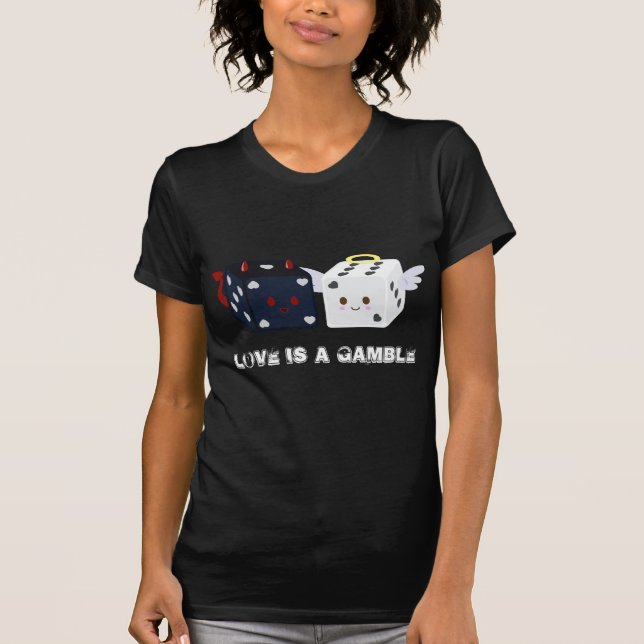 T-shirt L'ange et la matrice "amour de diable est un jeu " (Devant)