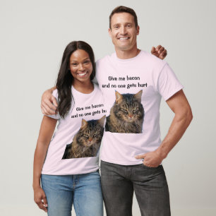 T-shirt L'ange grincheux veut votre bacon