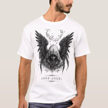 T-Shirt L'ANGE PERDU - Graphisme d'ailes d'ange go