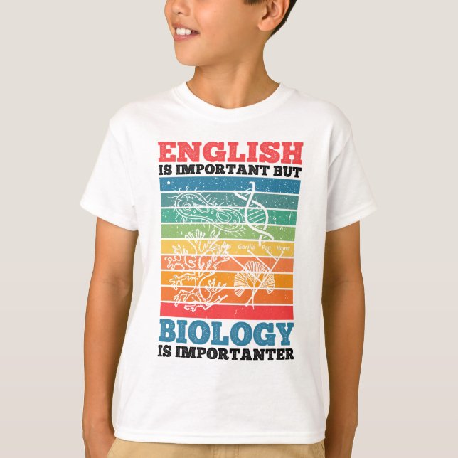 T-shirt L'Anglais Est Important, Mais La Biologie Est Impo (Devant)