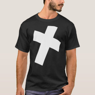 T-shirt L'angle de la croix, croix inclinée audacieuse, pe