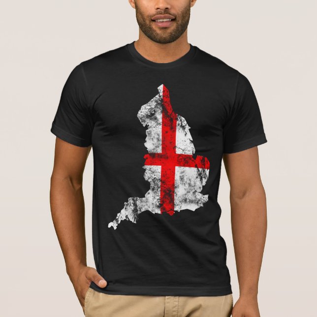 T-shirt L'Angleterre a affligé le drapeau (Devant)