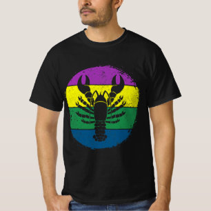 T-shirt langouste circulaire silhouette crabe mardi gras m