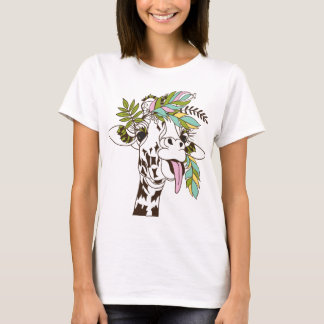 T-shirt Langue de la Girafe - Animaux mignons et amusants 