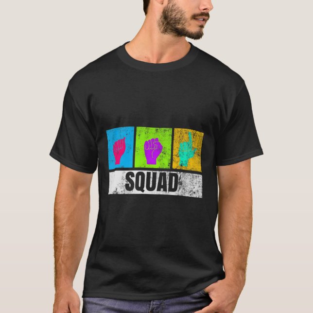 T-shirt Langue Des Signes À La Main Pour La Fierté Sourde  (Devant)