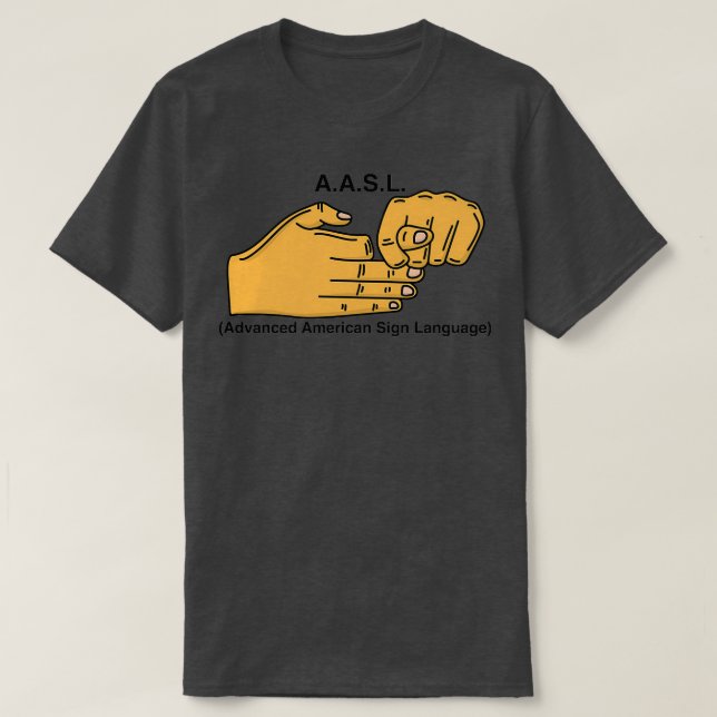 T-shirt Langue des signes américaine avancée (Design devant)