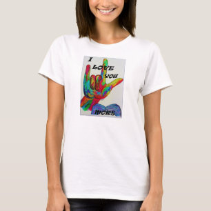 T-shirt Langue des signes américaine d'ASL JE T'AIME PLUS