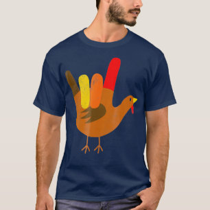 T-shirt Langue des signes américaine Je t'aime Thanksgivin