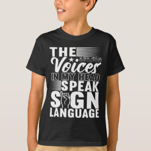 T-shirt Langue des signes américaine Sensibilisation des s