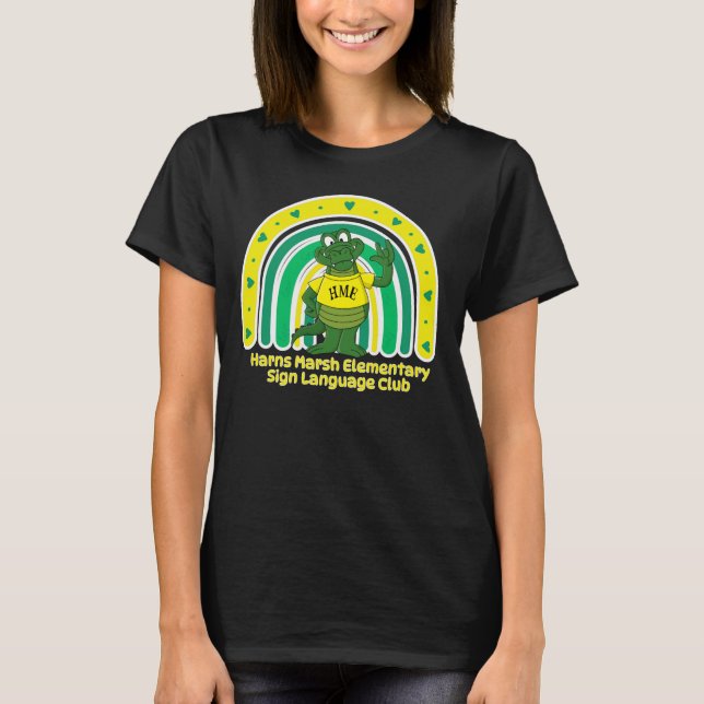 T-shirt Langue des signes arc-en-ciel (Devant)