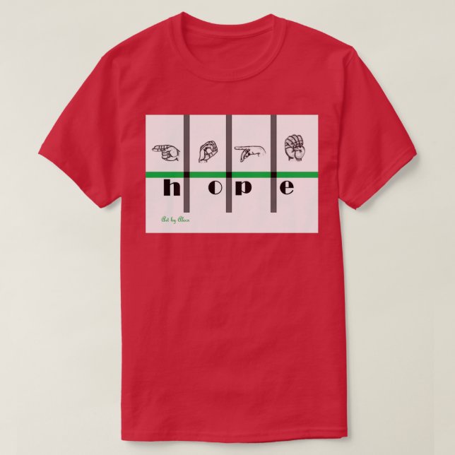 T-shirt Langue des signes Art Hope 1 (Design devant)