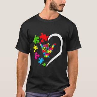 T-shirt Langue des signes ASL Amour Sensibilisation sur l'