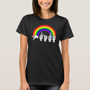 T-shirt Langue Des Signes Asl Arc-en-ciel Lgbt Pride Parle