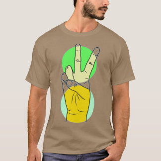 T-shirt Langue des signes d'amour et de paix