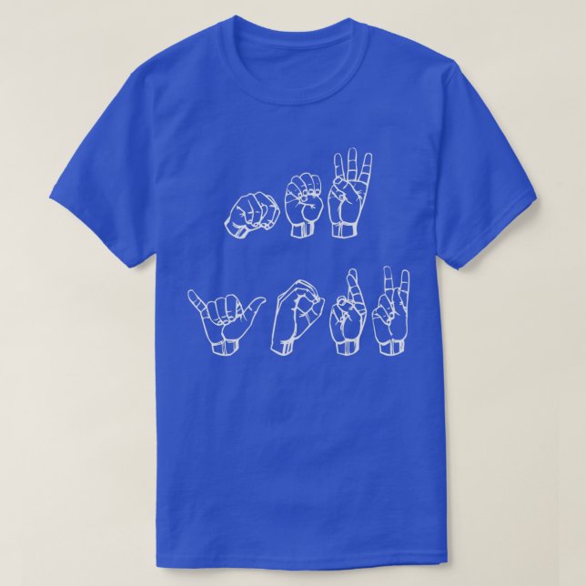 T-shirt Langue des signes de New York (Design devant)