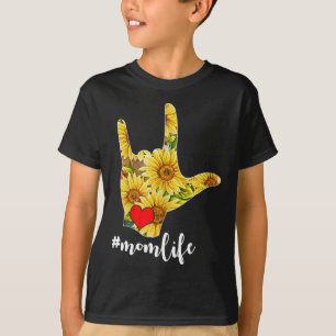 T-shirt Langue des signes de sensibilisation Tournesol Je