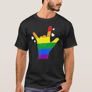 T-shirt Langue des signes gay Asl Ilygay Professeur de lan