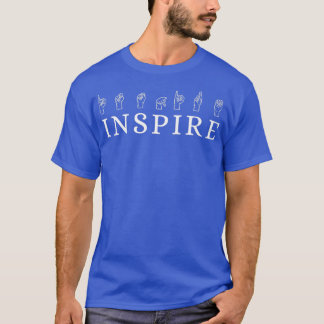 T-shirt Langue Des Signes Sourds Inspiré Montrant Des Mots