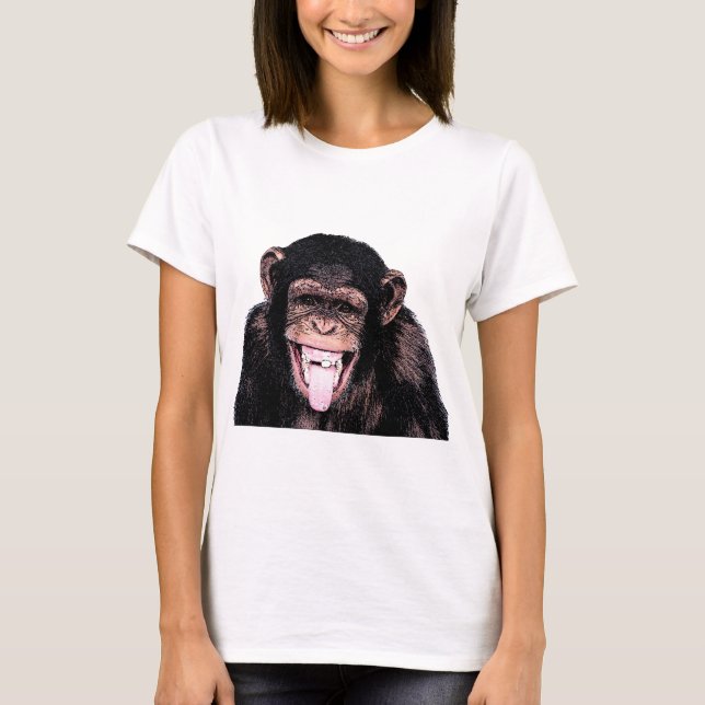 T-shirt Langue du chimpanzé (Devant)