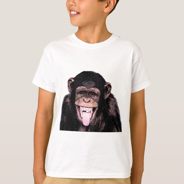 T-shirt Langue du chimpanzé (Devant)