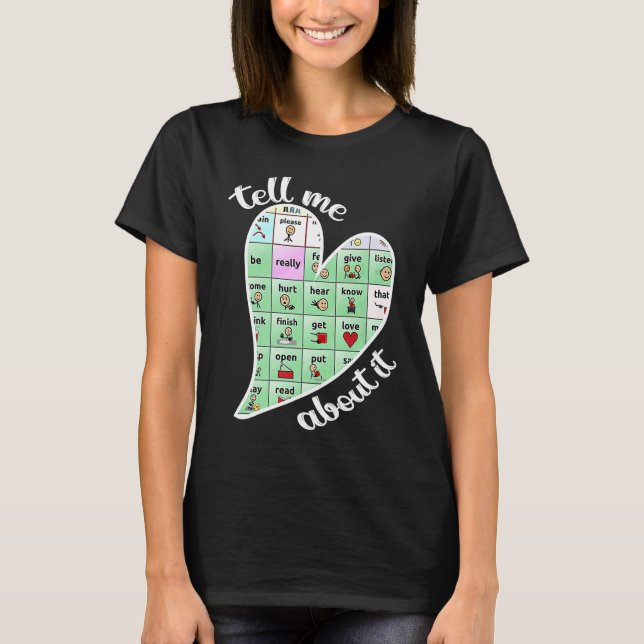 T-shirt Langue du coeur Parole Parole Pathologiste Mots Ma (Devant)