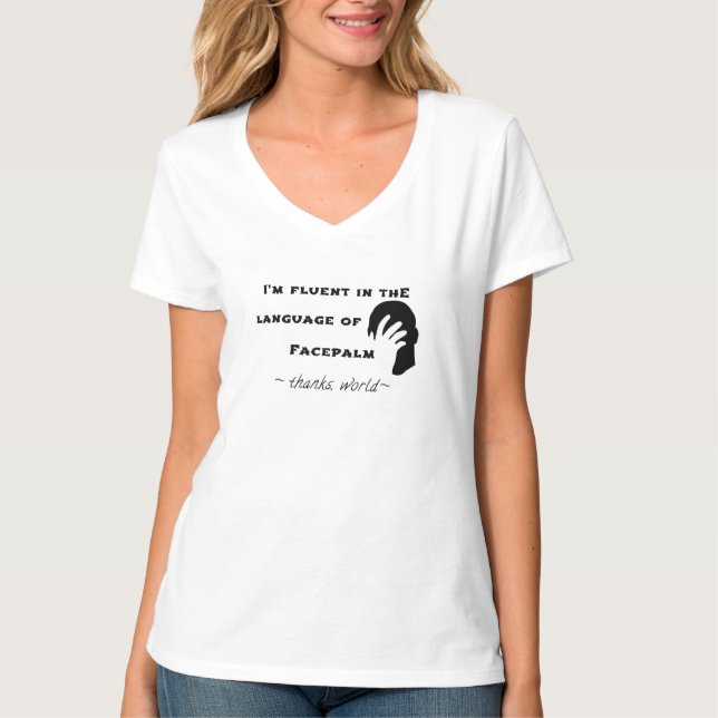T-shirt Langue du Facepalm (Devant)