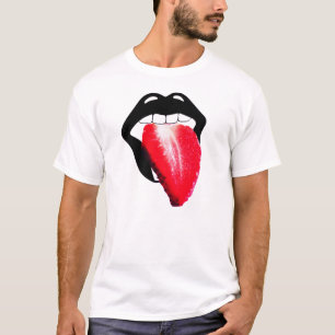 T-shirt Langue-traction de fraise