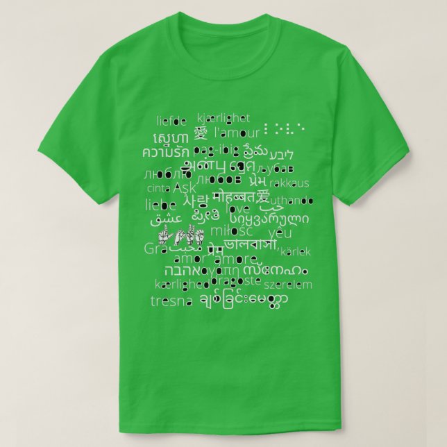T-shirt langues d'amour (Design devant)