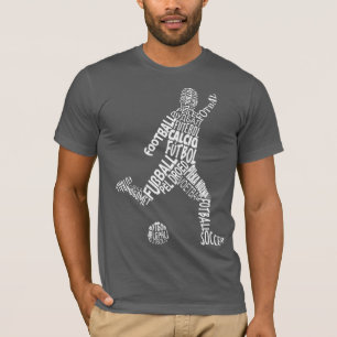 T-shirt Langues du football de football (blanc)