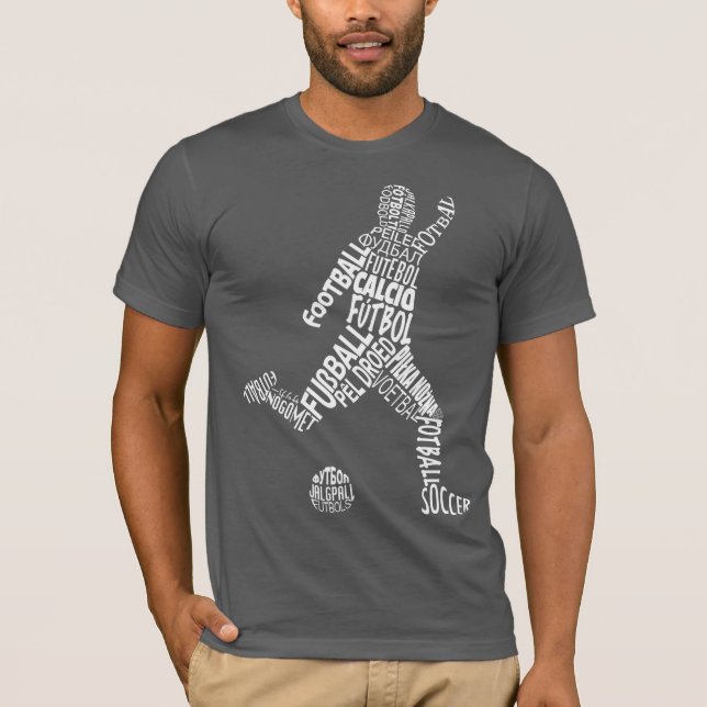 T-shirt Langues du football de football (blanc) (Devant)