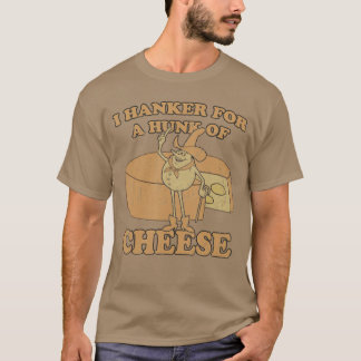 T-shirt Languir après un morceau de fromage drôle vintage