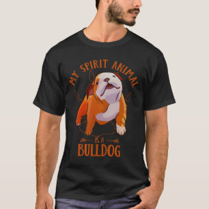 T-shirt L'animal spirituel est un bouledogue anglais Amour