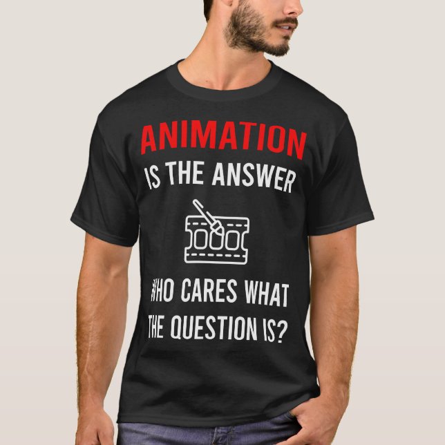 T-shirt L'animation de la réponse (Devant)