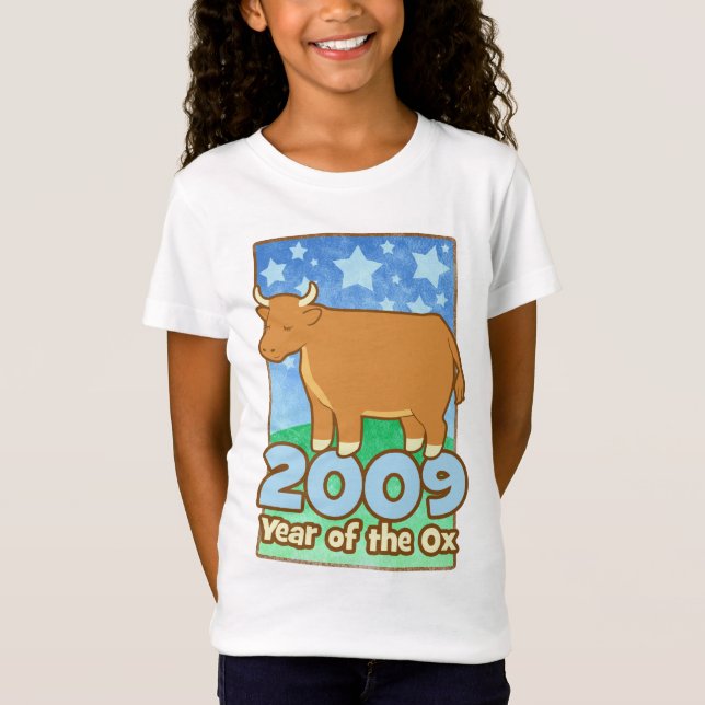 T-Shirt L'année de 2009 enfants du boeuf badine le bébé - (Devant)
