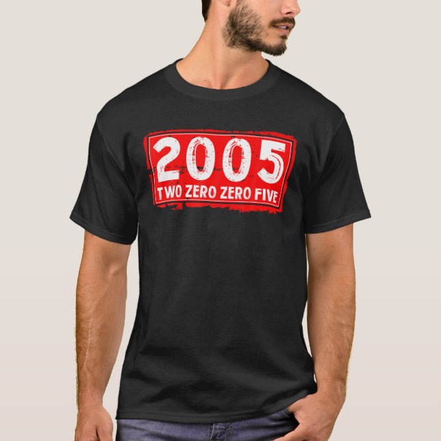 T-shirt L'Année De Naissance 2005 Pour Les Hommes Et Les F (Devant)