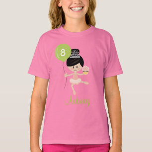 T-shirt L'anniversaire de ballerine badine l'Asiatique de
