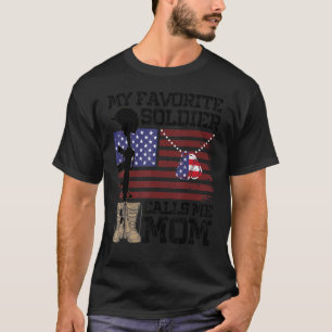 T-shirt L'anniversaire de maman Mon soldat préféré m'appel