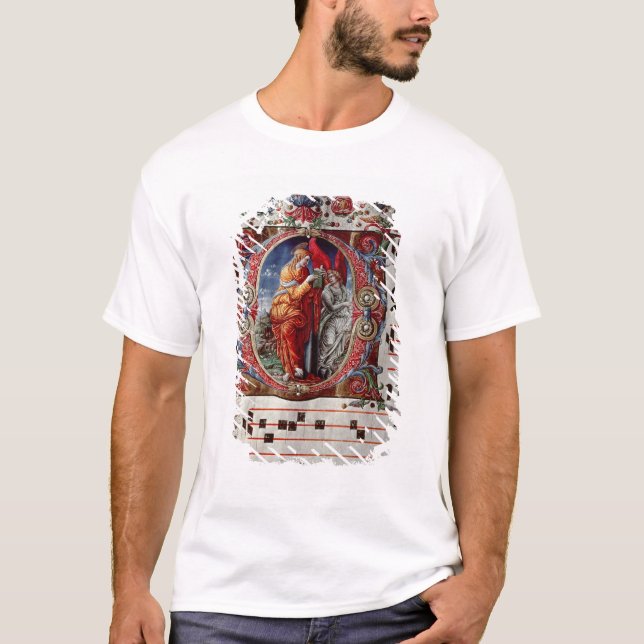 T-shirt L'annonce, 'O initial historiated (Devant)