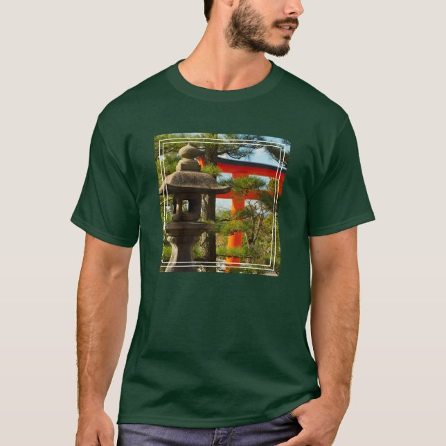 T-shirt Lantern en pierre et porte Torii (Devant)
