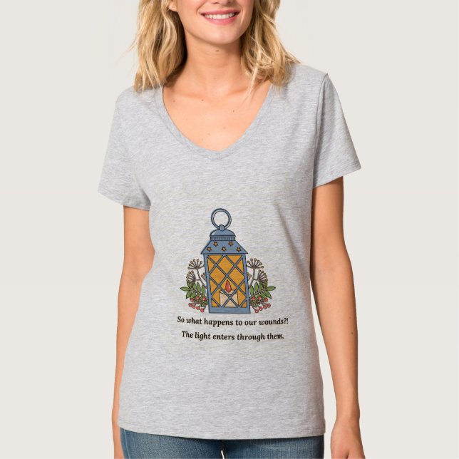 T-shirt Lantern of Healing | Gentle Light & Spiritual Hope (Devant)