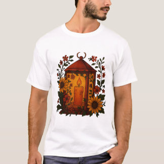 T-shirt Lanterne Cosy avec Art de Tournesols