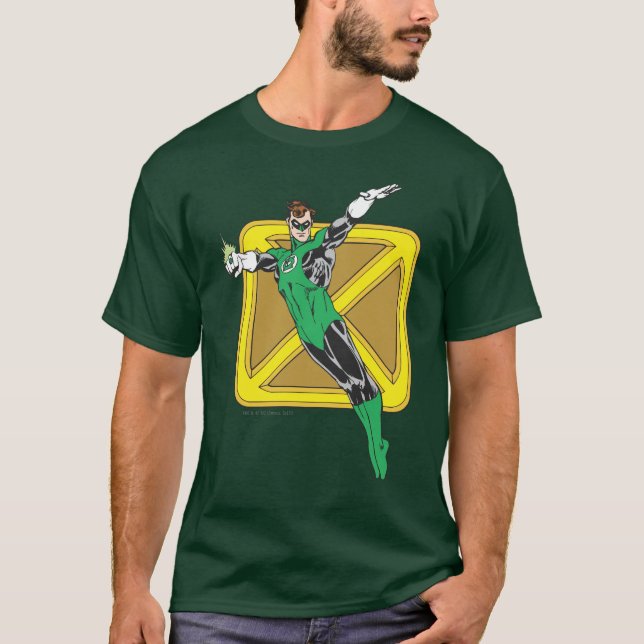T-shirt Lanterne verte avec Arrière - plan (Devant)