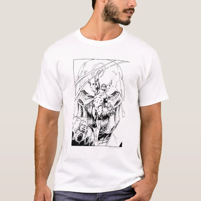 T-shirt Lanterne verte avec flux de lumière (Devant)