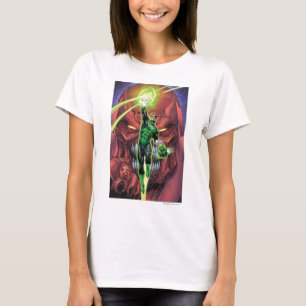 T-shirt Lanterne verte avec le courant de la couleur