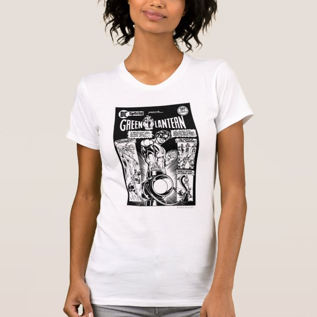 T-shirt Lanterne verte - Bande dessinée verte, noir et bla (Devant)
